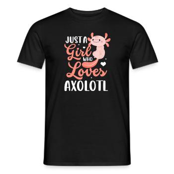 Axolotl - T-shirt homme - noir - Devant - AI Model Male 178 light (178cm)