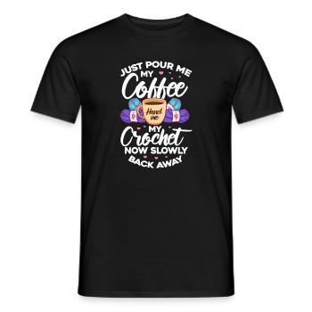 Café Cousue Caféine Couturière Espresso Cadeau - T-shirt homme - noir - Devant - AI Model Male 178 light (178cm)