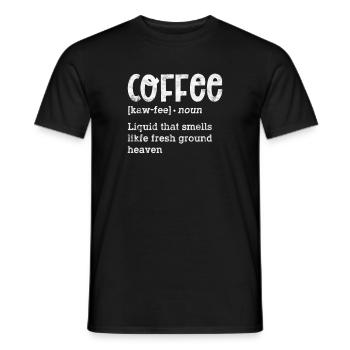 Coffee - Men's T-Shirt - black - Front - AI Model Male 178 light (178cm)