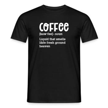 Coffee Caffeine Espresso Barista Gift - Men's T-Shirt - black - Front - AI Model Male 178 light (178cm)