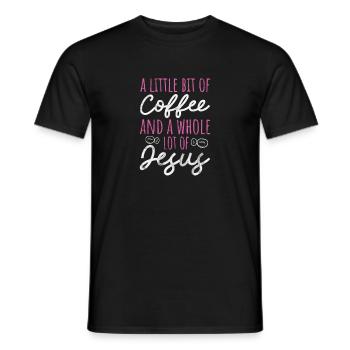 Kaffee Jesus - Männer T-Shirt - Schwarz - Vorne - AI Model Male 178 light (178cm)