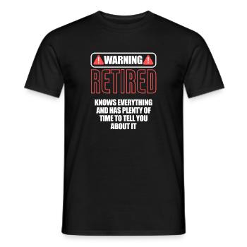 Pension de retraite Pension de pensionné Cadeau de pension de pensionné - T-shirt homme - noir - Devant - AI Model Male 178 light (178cm)