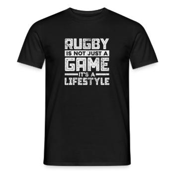 Rugby Verein Rugbyteam Football Sport Geschenk - Männer T-Shirt - Schwarz - Vorne - AI Model Male 178 light (178cm)