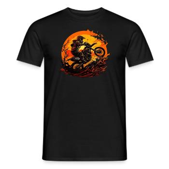 Ride to Hell - Breathtaking Motocross Action - Men's T-Shirt - black - Front - AI Model Male 178 light (178cm)