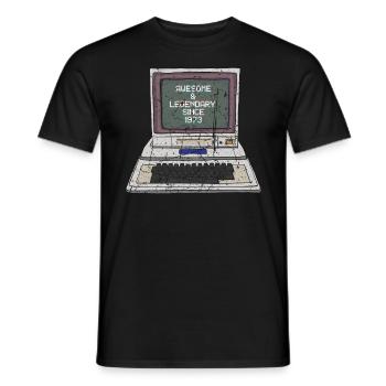 50th birthday Vintage 1973 - Men's T-Shirt - black - Front - AI Model Male 178 light (178cm)