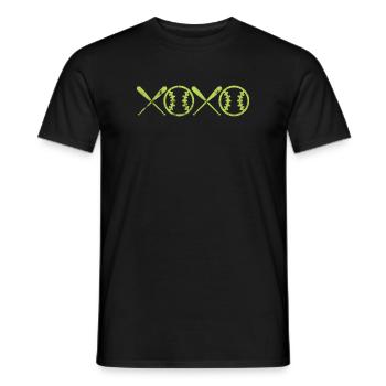 Softball - Männer T-Shirt - Schwarz - Vorne - AI Model Male 178 light (178cm)