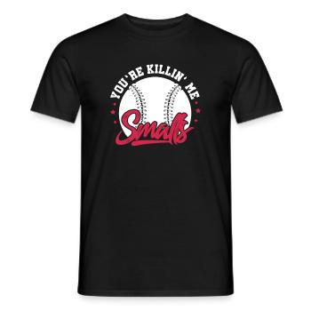 Softball joueur de baseball sports lanceur cadeau - T-shirt homme - noir - Devant - AI Model Male 178 light (178cm)