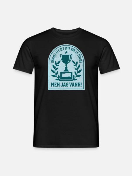 Möjligt att det inte var en tävling MEN JAG VANN! - T-shirt herr - svart