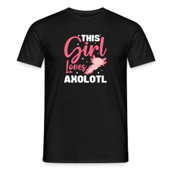 Axolotl - Männer T-Shirt - Schwarz - Vorne - AI Model Male 178 light (178cm)
