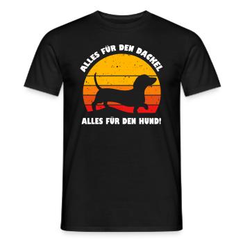 Alles für den Dackel Alles für den Hund Spruch - Männer T-Shirt - Schwarz - Vorne - AI Model Male 178 light (178cm)