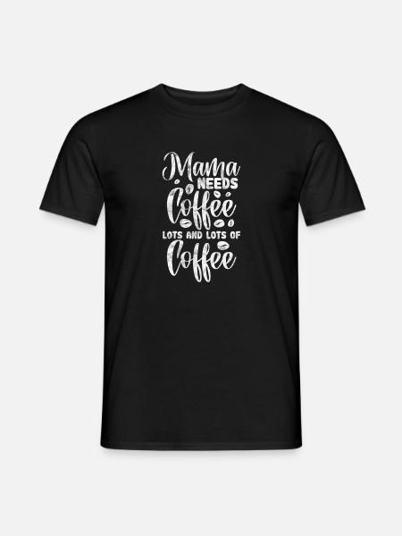 Mère de café - T-shirt homme - noir