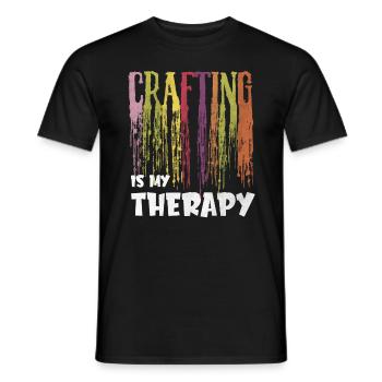 Dip into Creativity: Crafting Therapy Design - Men's T-Shirt - black - Front - AI Model Male 178 light (178cm)