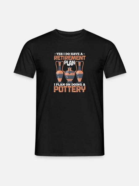 Ruhestand Töpfern Rente Rentner Rentnerin Geschenk - Mænd T-shirt - sort