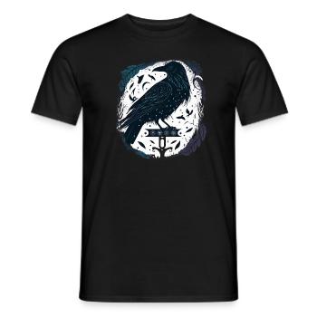 Nordischer Rabe skandinavische Runen Geschekidee - Männer T-Shirt - Schwarz - Vorne - AI Model Male 178 light (178cm)