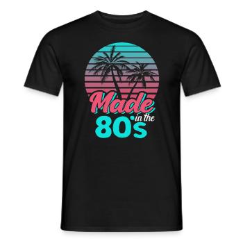 Made In The 80s Retro Karneval 80er Mottoparty - Männer T-Shirt - Schwarz - Vorne - AI Model Male 178 light (178cm)