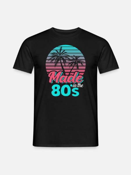 Made In The 80s Retro Karneval 80er Mottoparty - Männer T-Shirt - Schwarz
