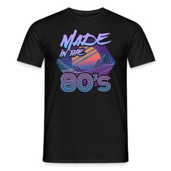 Made In The 80s Retro Carnival 80s Theme Party - Men's T-Shirt - black - Front - AI Model Male 178 light (178cm)