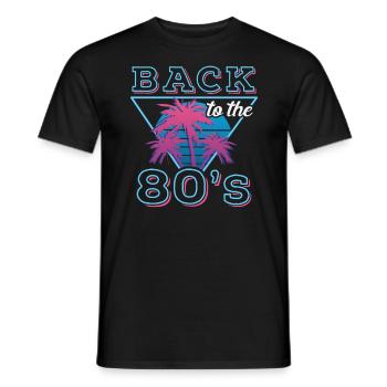 Back To The 80s Retro Carnival 80s Theme Party - Men's T-Shirt - black - Front - AI Model Male 178 light (178cm)