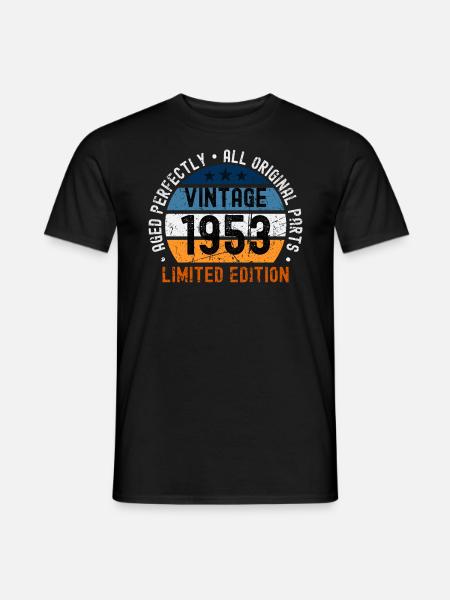70. Geburtstag Vintage 1953 - Männer T-Shirt - Schwarz