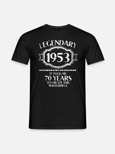 70-årsdagen årgang 1953 - T-skjorte herre - svart