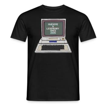 18ème Anniversaire Millésime 2005 - T-shirt homme - noir - Devant - AI Model Male 178 light (178cm)