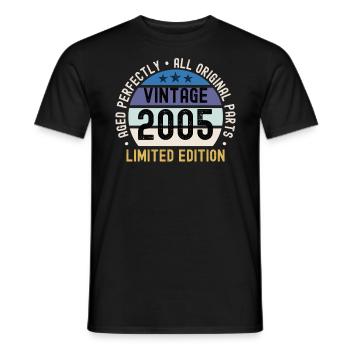18ème Anniversaire Millésime 2005 - T-shirt homme - noir - Devant - AI Model Male 178 light (178cm)