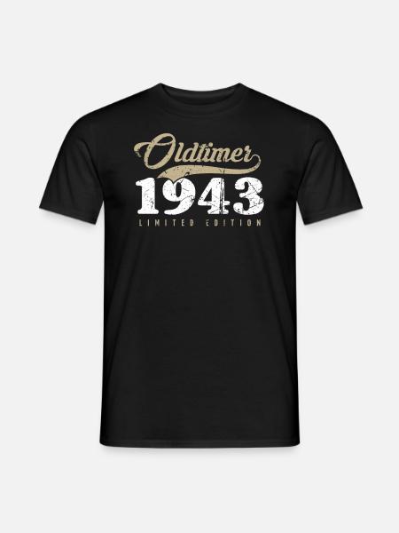 80e anniversaire millésime 1943 - T-shirt homme - noir