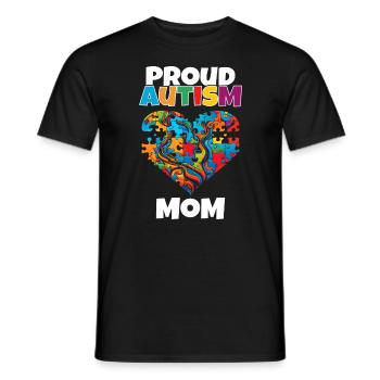 Welt Autismus Tag 2023 Stolze Mama - Männer T-Shirt - Schwarz - Vorne - AI Model Male 178 light (178cm)