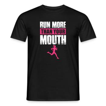Laufen - Männer T-Shirt - Schwarz - Vorne - AI Model Male 178 light (178cm)