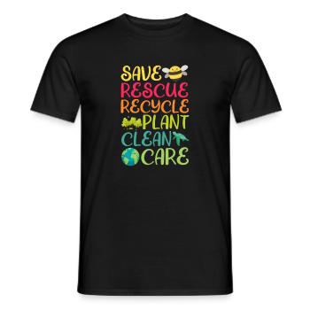 Sauvetage d’animaux - T-shirt homme - noir - Devant - AI Model Male 178 light (178cm)