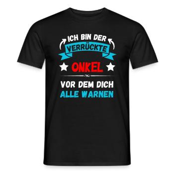 Ich bin der verrückte Onkel - Design - Männer T-Shirt - Schwarz - Vorne - AI Model Male 178 light (178cm)