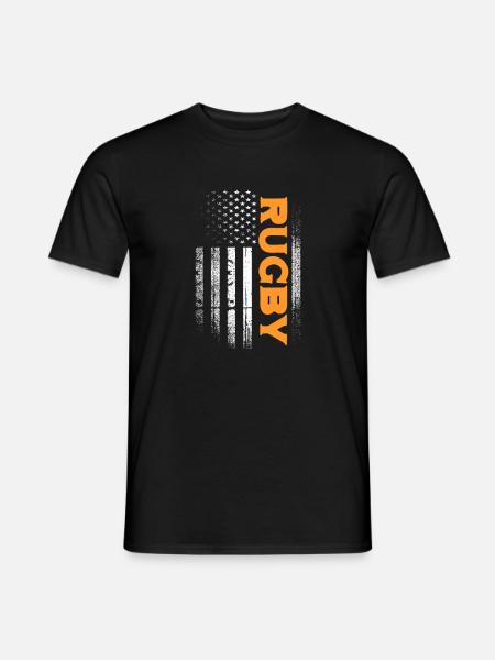 Rugby - Männer T-Shirt - Schwarz