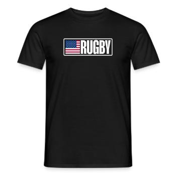 Rugby - Männer T-Shirt - Schwarz - Vorne - AI Model Male 178 light (178cm)