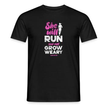 Running Runner Jogging Jogging Runner Gift - Men's T-Shirt - black - Front - AI Model Male 178 light (178cm)