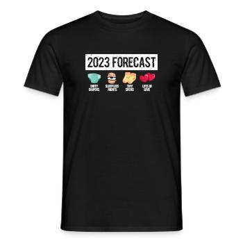 Grossesse - T-shirt homme - noir - Devant - AI Model Male 178 light (178cm)
