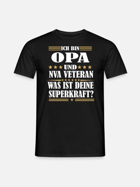 Opa NVA Veteran - Männer T-Shirt - Schwarz