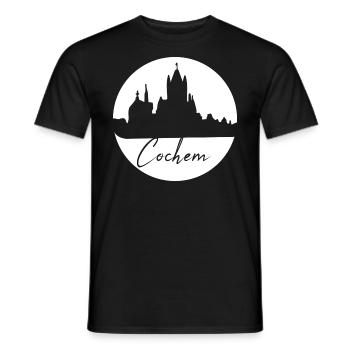 cochem,skyline,kreis,weisser kreis - Männer T-Shirt - Schwarz - Vorne - AI Model Male 178 light (178cm)