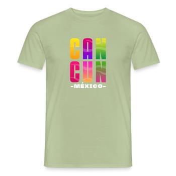 Mexique Cancun Mexicain Cadeau mexicain - T-shirt homme - vert sauge - Devant - AI Model Male 178 light (178cm)