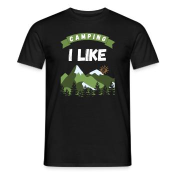 Camping que j’aime - Design - T-shirt homme - noir - Devant - AI Model Male 178 light (178cm)