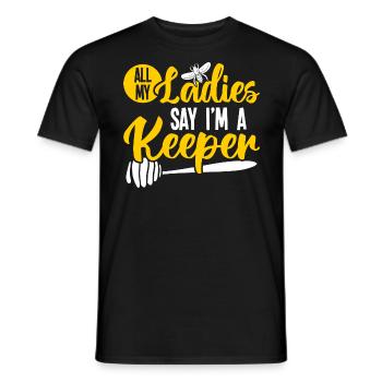 Apiculteurs Abeilles Abeilles mellifères Apiculture - T-shirt homme - noir - Devant - AI Model Male 178 light (178cm)