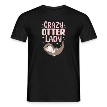 Loutre de mer Loutre Cadeau de loutre - T-shirt homme - noir - Devant - AI Model Male 178 light (178cm)