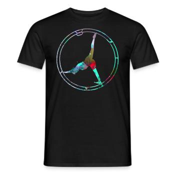 Rhönrad,Vélo,Tournoi, Sportif,Coloré,Graffiti - T-shirt homme - noir - Devant - AI Model Male 178 light (178cm)