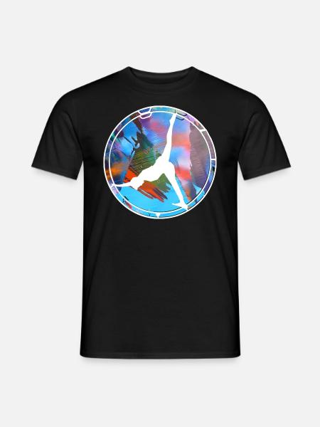 rhönrad,rad,tuniererin, sportlerin,bunt,graffiti - Männer T-Shirt - Schwarz