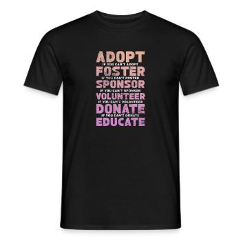Sauvetage des animaux Bien-être animal Ami animal cadeau - T-shirt homme - noir - Devant - AI Model Male 178 light (178cm)