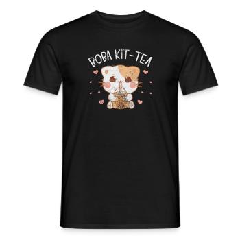 Bubble Tea Boba Tea Kawaii Geschenk - Männer T-Shirt - Schwarz - Vorne - AI Model Male 178 light (178cm)