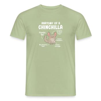 Chinchilla - Männer T-Shirt - Sage - Vorne - AI Model Male 178 light (178cm)