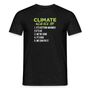 Climate change - Men's T-Shirt - black - Front - AI Model Male 178 light (178cm)