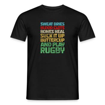 Club de rugby Équipe de rugby Football Sports Cadeau - T-shirt homme - noir - Devant - AI Model Male 178 light (178cm)