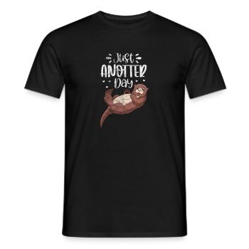 Loutre - T-shirt homme - noir - Devant - AI Model Male 178 light (178cm)