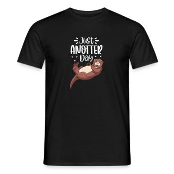Loutre de mer Loutre Cadeau de loutre - T-shirt homme - noir - Devant - AI Model Male 178 light (178cm)